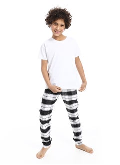 Andora Regular fit Checkered Trousers For Boy's_Black & White  - Image 5