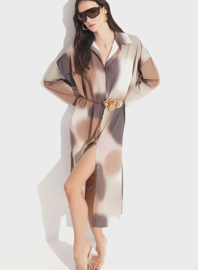 JUNE Abstract Print Dress