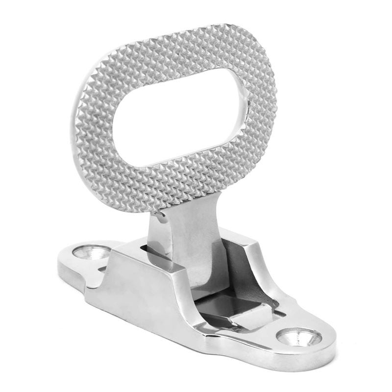 Folding Vehicle Step: 316 Stainless Steel Anti-Slip Safety Gripper - Marine Grade Saltwater Resistant Multi-Purpose Step for Ships, Yachts, Trucks, RVs and Hard-To-Reach Areas - Image 1