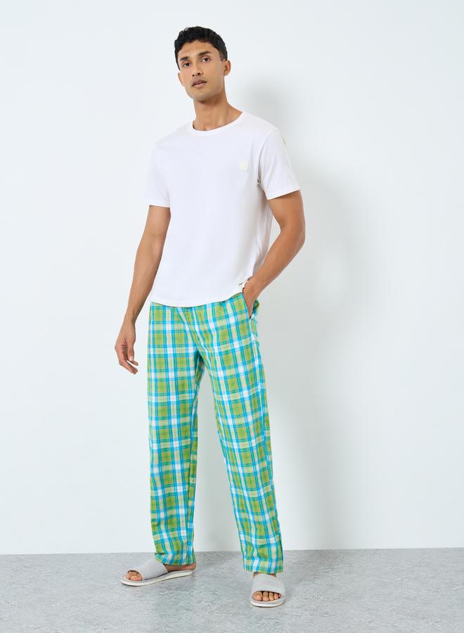 Styli Multi Checkered Cotton Pyjama - Image 2