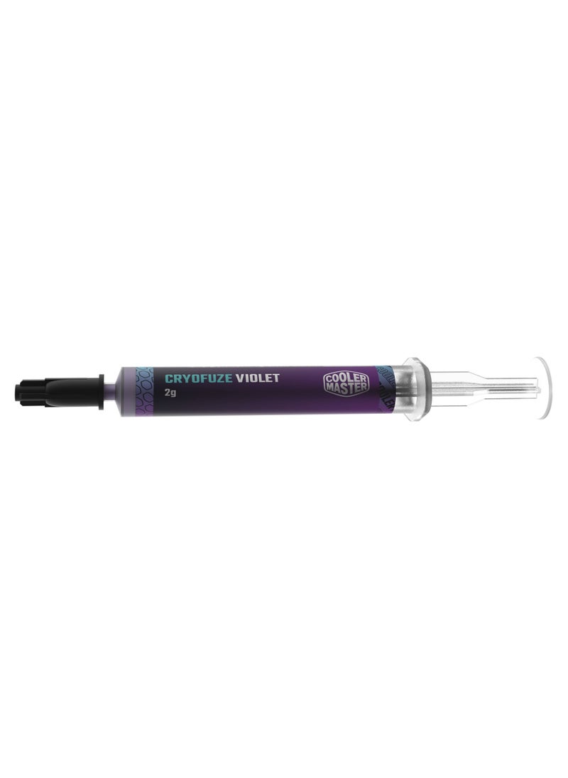 كولر ماستر - معجون حراري CryoFuze Violet عالي الأداء، جسيمات نانوية، موصلية وحدة المعالجة المركزية/وحدة معالجة الرسومات W/m.k= 12.6 م، غير قابل للتآكل، درجة الحرارة -50 درجة مئوية حتى 240 درجة مئوية لمبردات وحدة ا - Image 1