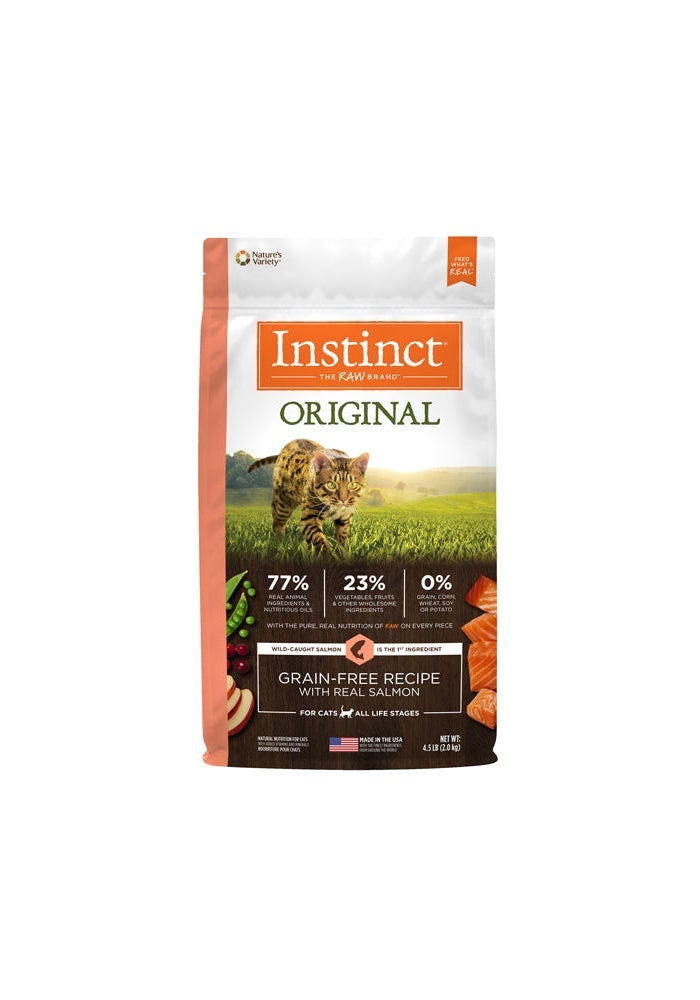Instinct Original Grain Free Salmon Dry Cat Food - 4.5LB - Image 1