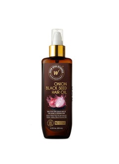WOW Skin Science Onion Black Seed Hair Oil - Nourishing Treatment for Dry, Damaged Hair Growth with Almond, Castor, Olive, Coconut & Jojoba Oils  - Image 1
