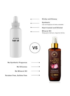 WOW Skin Science Onion Black Seed Hair Oil - Nourishing Treatment for Dry, Damaged Hair Growth with Almond, Castor, Olive, Coconut & Jojoba Oils  - Image 5
