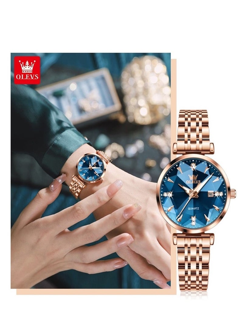 OLEVS Watches for Women Stainless Steel Quartz Water Resistant Analog Watch 32mm 5536 - Image 1