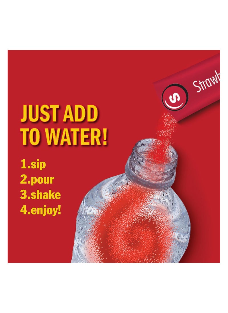 Skittles Singles To Go Variety Pack Powdered Drink Mix Zero Sugar Low Calorie Includes 4 Flavors: Green Apple ,Strawberry Grape, Orange 1 Box 20 sticks (500 ml water each stick)