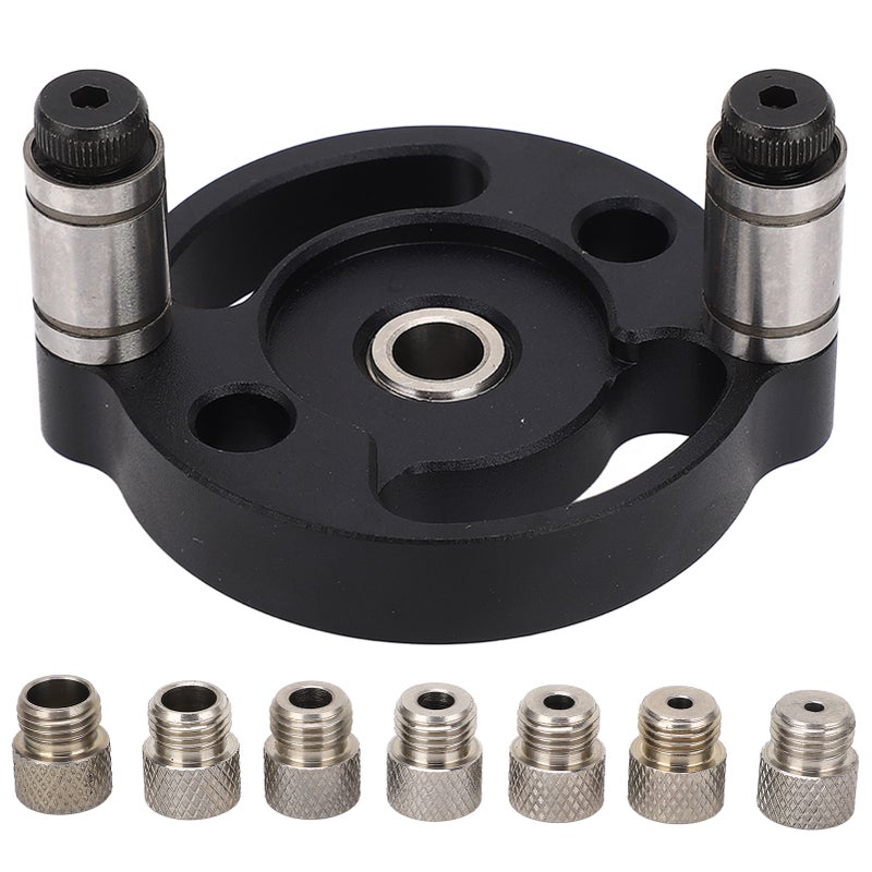Self Centering Dowel Jig Single Hole Position Woodworking Doweling Jig Hole Punch Drill Locator Black - Image 1