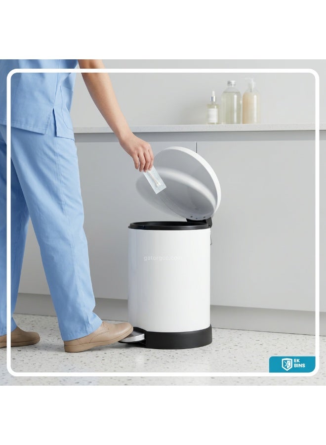 Gator Step Trash Bin | Glossy Stainless Steel Finish | Groove Pedal | Fingerprint Resistant | Suitable For Bathrooms, Kitchens & Homes | 5 Liters - Image 4