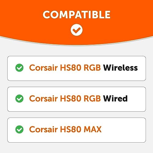 WC Freeze HS80 Cooling Gel Earpads for Corsair HS80 RGB Wireless Wired HS80 Max by Wicked Cushions Elevate Comfort Thickness Sound Isolation for Epic Gaming Sessions Black - Image 3