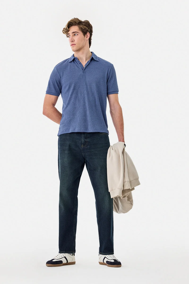 SNITCH Blue Washed Baggy Jeans for Men | Best Price UAE