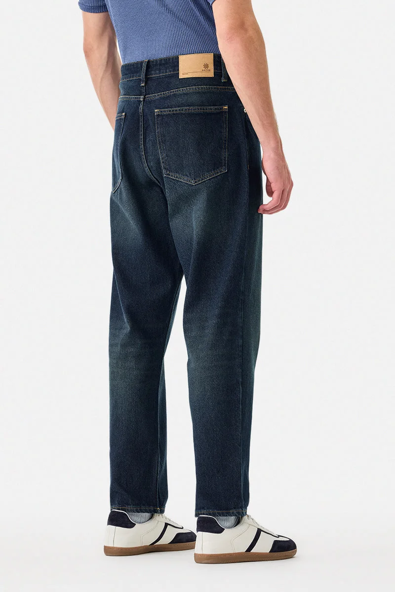 SNITCH Blue Washed Baggy Jeans for Men | Best Price UAE