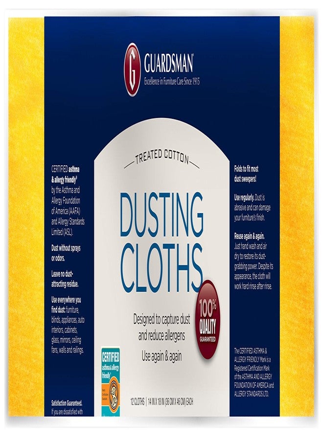 Guardsman Wood Furniture Dusting Cloths - 12 Pre-Treated Cloths - Captures 2x The Dust of a Regular Cloth, Specially Treated, No Sprays or Odors - 462500 - Image 1