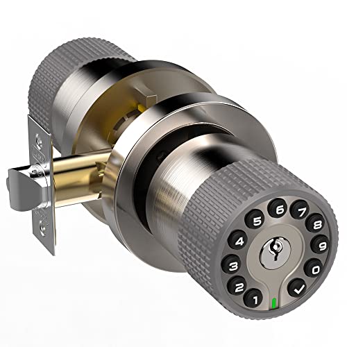 BOTHSTAR Keypad Door Knob with Key,Keyless Entry Door Lock, Code Locks Door Knob, Auto Lock,50 User Code,Easy to Install,for Home,Office,Bedroom,Garage,No Deadbolt - Image 1