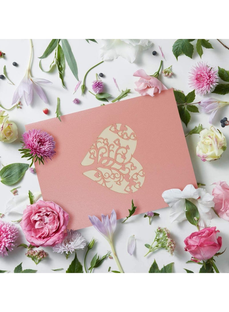 3D Pop Up Card Romantic Lovers with Heart Tree for Anniversary Wedding Birthday Gift for Wife Husband or Mother - Image 4