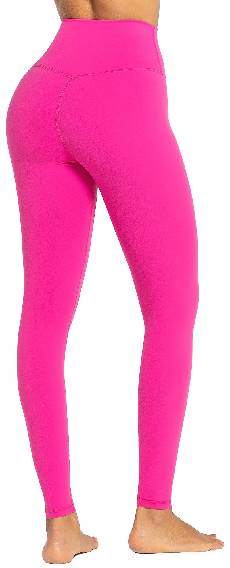 Sunzel Workout Leggings for Women, Squat Proof High Waisted Yoga Pants 4 Way Stretch, Buttery Soft, Hot Pink, Small - Image 2
