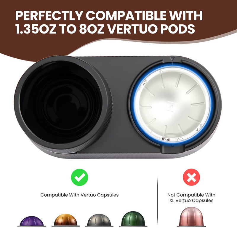 Pro Mael Reusable Pods Kit for Nespresso Vertuo, Refillable Coffee Pods with 52 Pcs Aluminum Foil Lids for VertuoLine Capsules, Compatible for VertuoPlus Espresso Machine (Pods not included) - Image 2