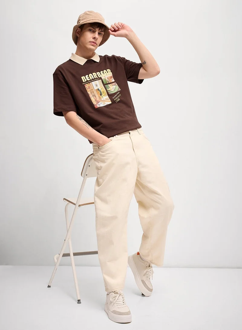 THE BEAR HOUSE Men’s Cotton T-Shirt – Soft, Breathable & Comfortable, Perfect for Casual Wear, Ideal for Everyday & Summer Wear