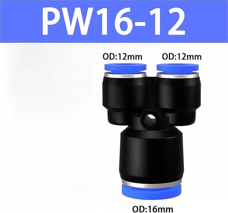 تركيبات تقليل الهواء المائي السريع بالهواء المضغوط WPW 16 12 1 قطعة - Image 3