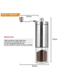 MIBRU Manual Coffee Grinder Portable Hand With Adjustable Setting Stainless Steel Mill For Drip Espresso Home  - Image 3
