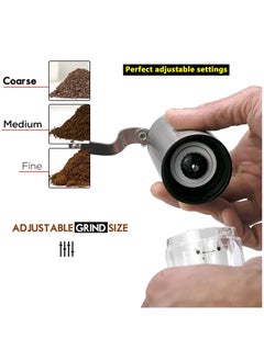 MIBRU Manual Coffee Grinder Portable Hand With Adjustable Setting Stainless Steel Mill For Drip Espresso Home  - Image 2