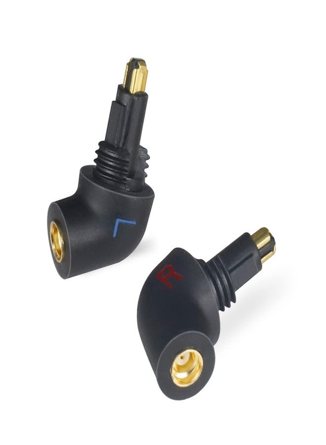 okcsc MMCX Female(Cable Side) to EXK (Earphone Side) Adaptor Work for MMCX Cable Connected to for Sony MDR EX1000 EX800 MDR7550 EX600 Earbuds Connector in Curved Shape Black - Image 1