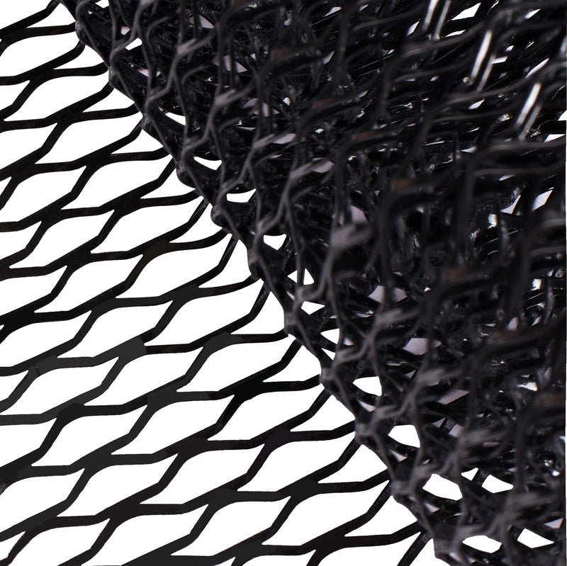 AggAuto Universal 40"x13" Car Grill Mesh - Aluminum Alloy Automotive Grille Insert Bumper 8x25mm Seagull Hole, One of the Most Multifunctional Shape Grids 100x33cm Black - Image 2