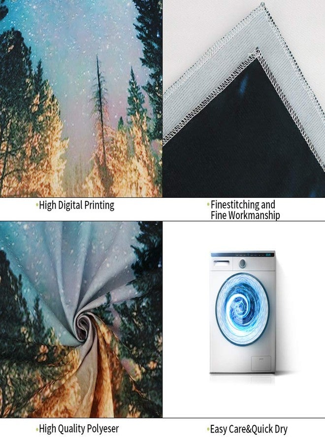 GUIFIER Galaxy Forest Starry Night Sky Wall Tapestry - 92.5"L x 70.9"W for Dorm, Living Room, Bedroom - Image 2