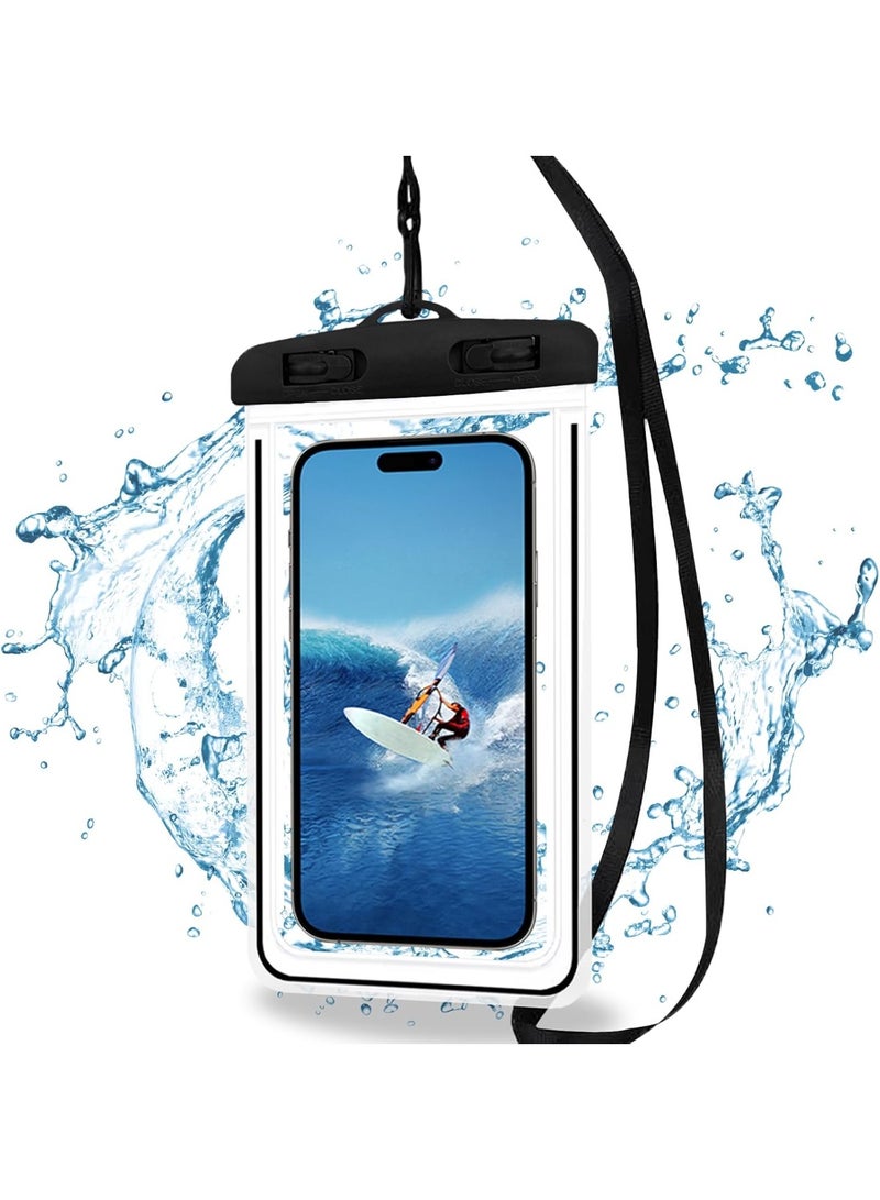 Universal Waterproof Phone Pouch Underwater Dry Bag Case with Lanyard for iPhone, Samsung & Smartphones up to 7.0 Inches - Image 1