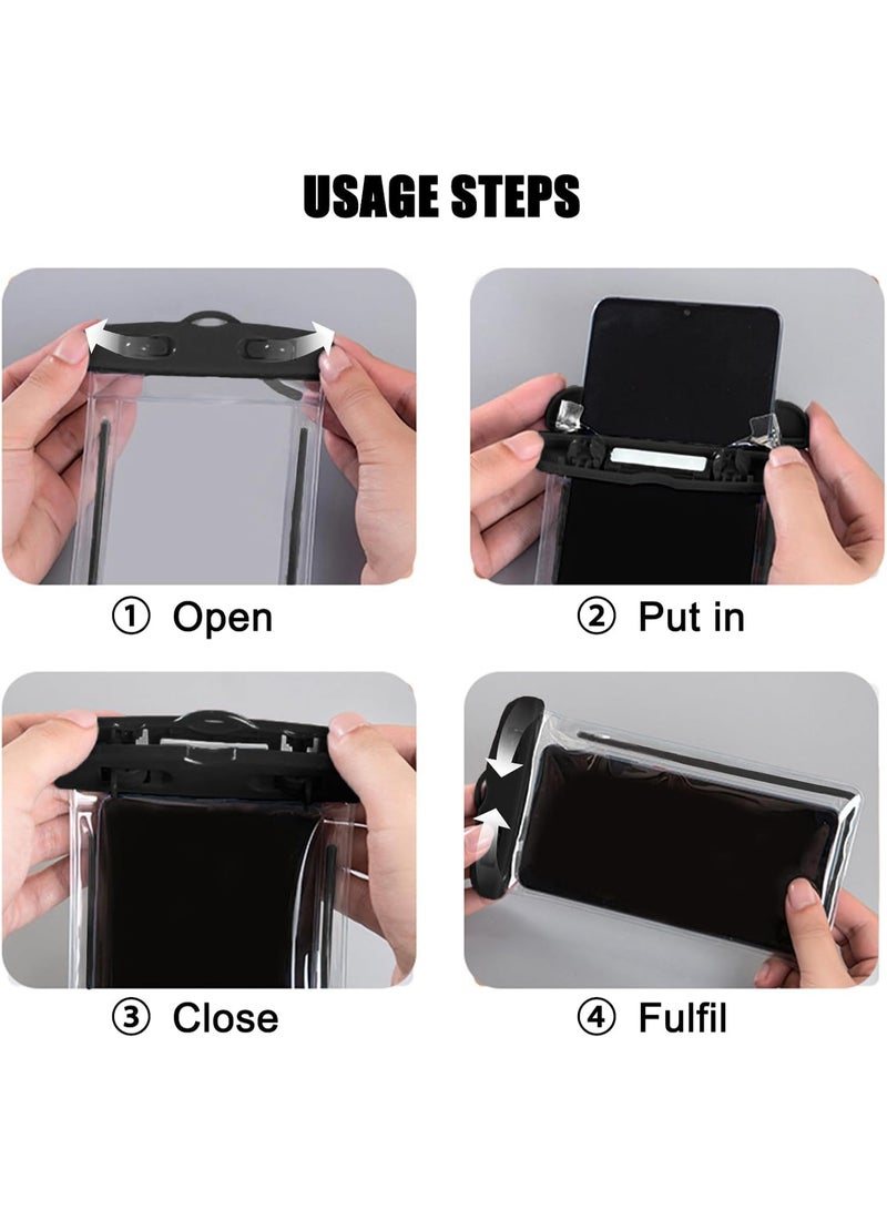 Universal Waterproof Phone Pouch Underwater Dry Bag Case with Lanyard for iPhone, Samsung & Smartphones up to 7.0 Inches - Image 3