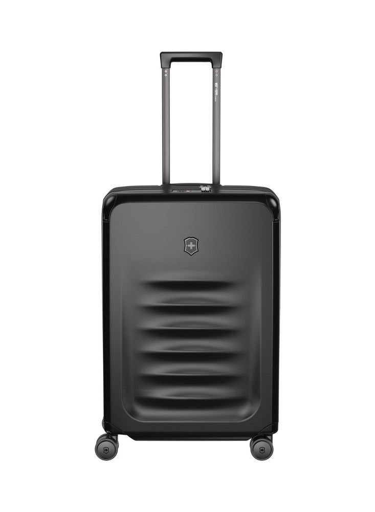 Spectra 3.0 Medium 69cm Hardside 4 Double Wheel Expandable Check-In Luggage Trolley Black