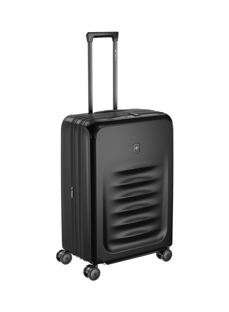 Spectra 3.0 Medium 69cm Hardside 4 Double Wheel Expandable Check-In Luggage Trolley Black