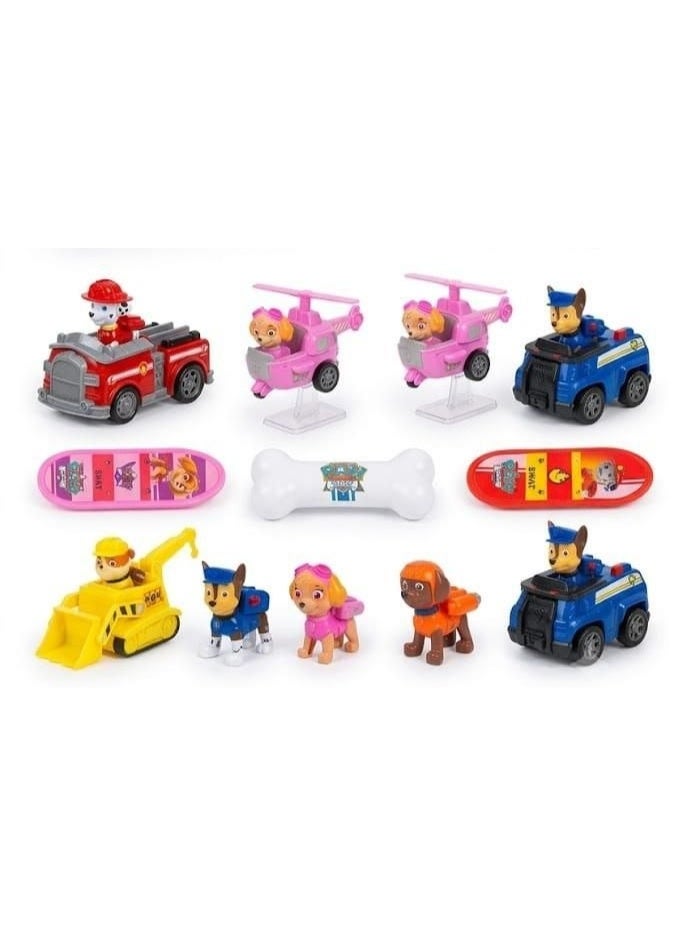 PAW PATROL Dog Rescue Elite Playset – 9 Pieces in One Box | Rescue Team Figures, Skateboards & Accessories for Kids Paw Patrol - Image 2
