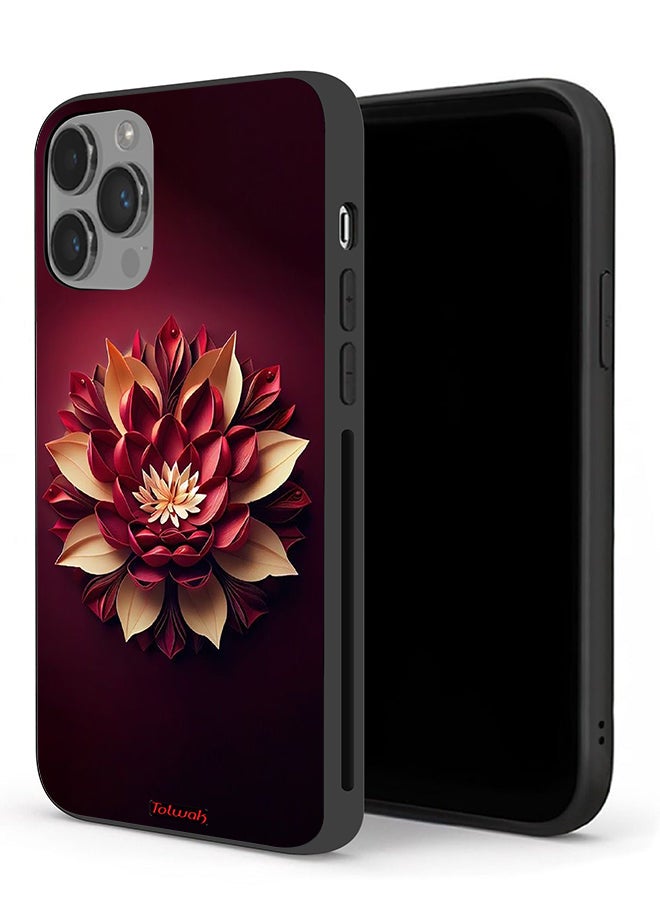 Tolwak Apple iPhone 14 Pro Protective Case Flower Abstract Design - Image 1