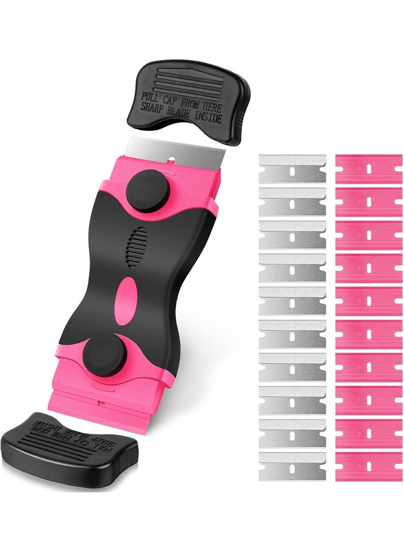 Multipurpose Scraper Tools, Double-edged Design Scraper Removal Tool with 20 Extra Blades, Suitable for Removing Paint, Stickers, Adhesives and Labels - Image 1