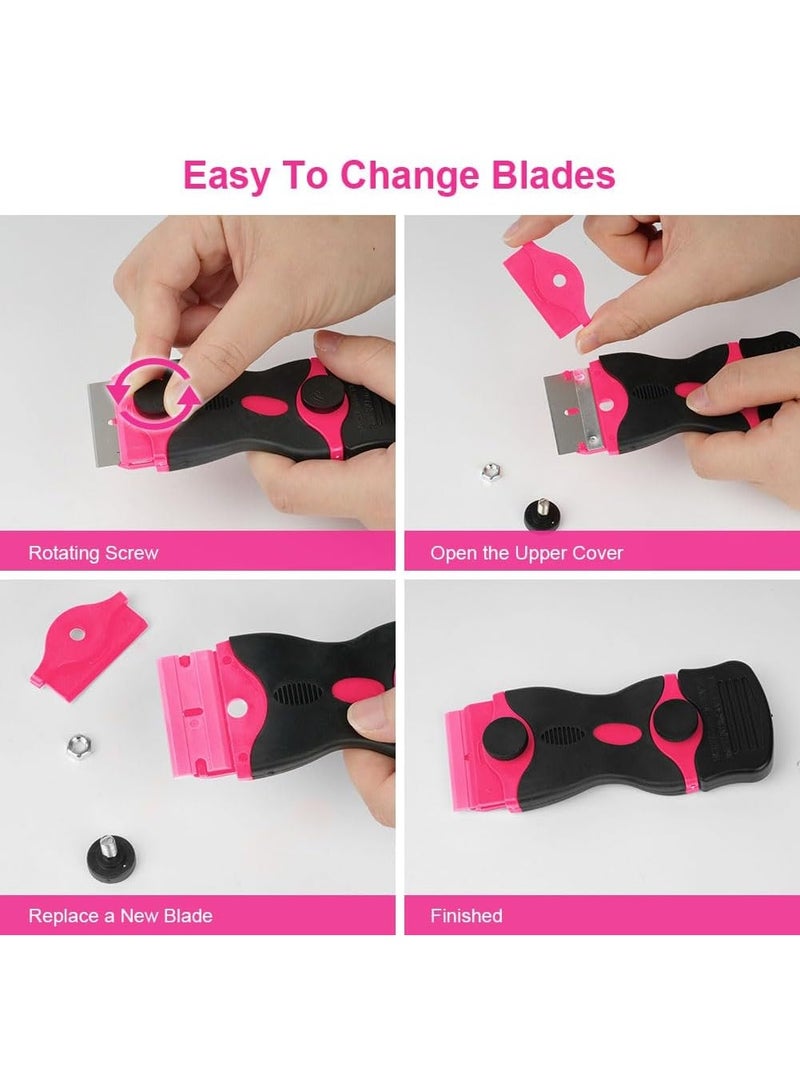 Multipurpose Scraper Tools, Double-edged Design Scraper Removal Tool with 20 Extra Blades, Suitable for Removing Paint, Stickers, Adhesives and Labels - Image 4