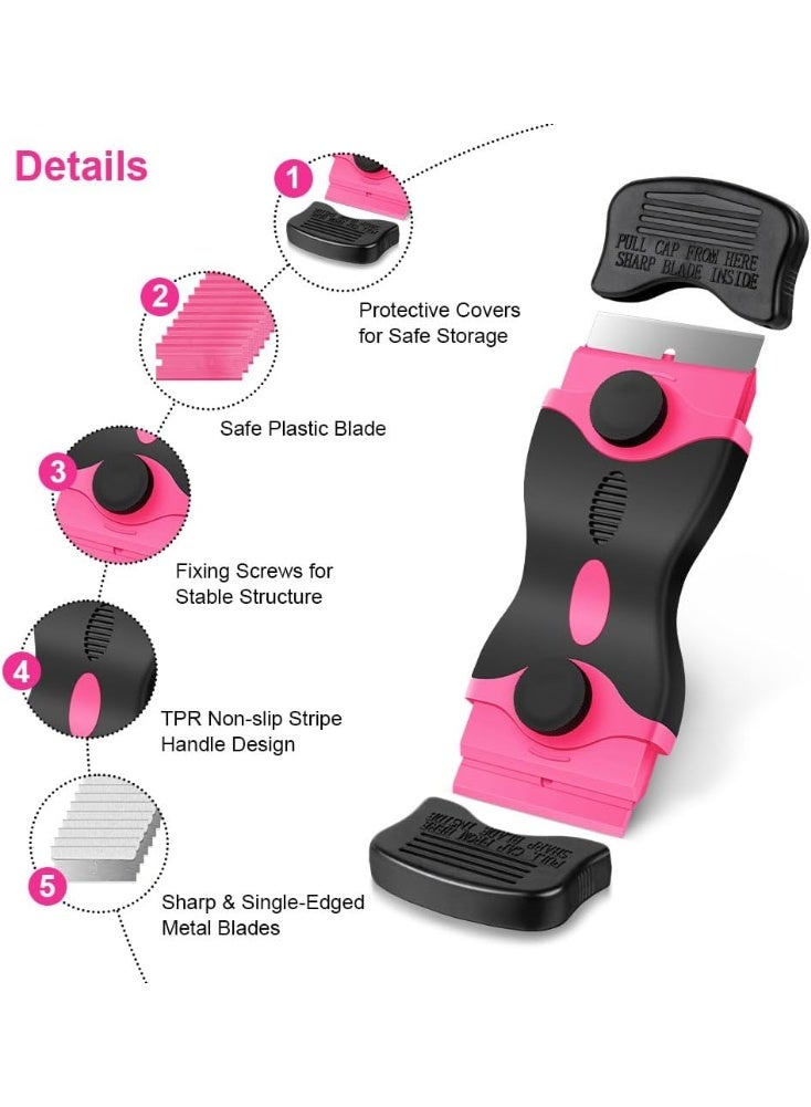 Multipurpose Scraper Tools, Double-edged Design Scraper Removal Tool with 20 Extra Blades, Suitable for Removing Paint, Stickers, Adhesives and Labels - Image 3