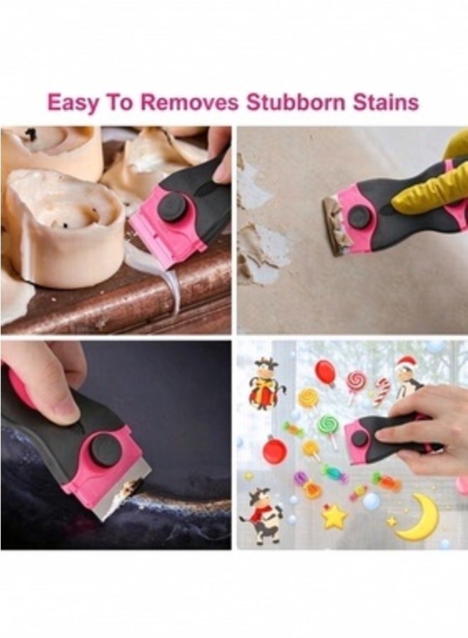 LuckyNov Multipurpose Scraper Tools, Double-edged Design Scraper Removal Tool with 20 Extra Blades(10 Metal Blades, 10 Plastic Blades), Suitable for Removing Paint, Stickers, Adhesives and Labels - Image 5