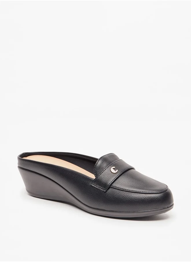 لو كونفورت Women Slip-On Mules with Wedge Heel