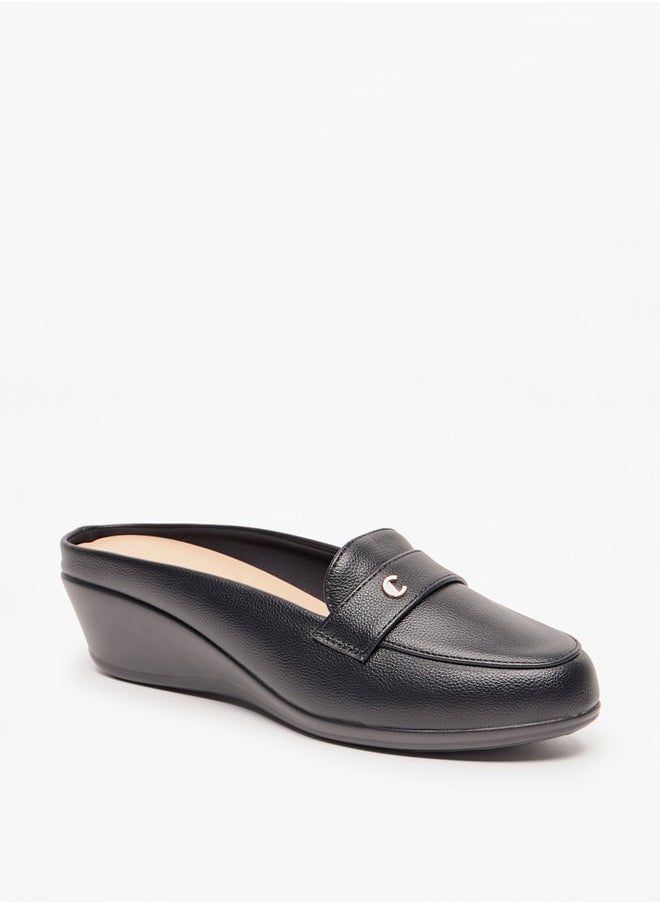 Le Confort - Women Slip-On Mules with Wedge Heel - Image 1
