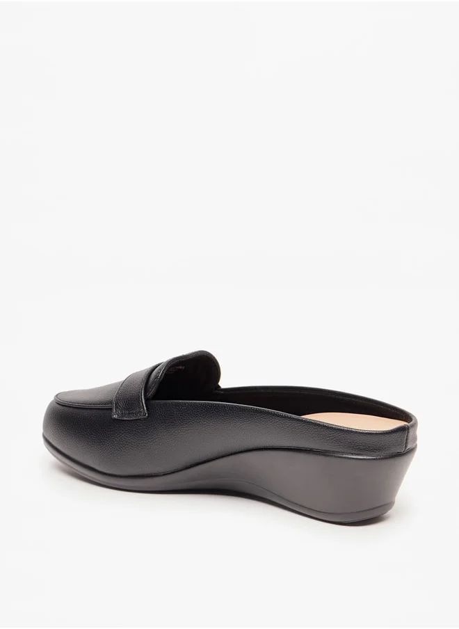 لو كونفورت Women Slip-On Mules with Wedge Heel