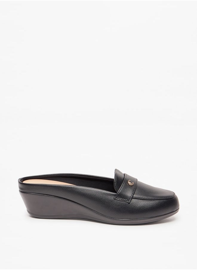 Le Confort - Women Slip-On Mules with Wedge Heel - Image 1