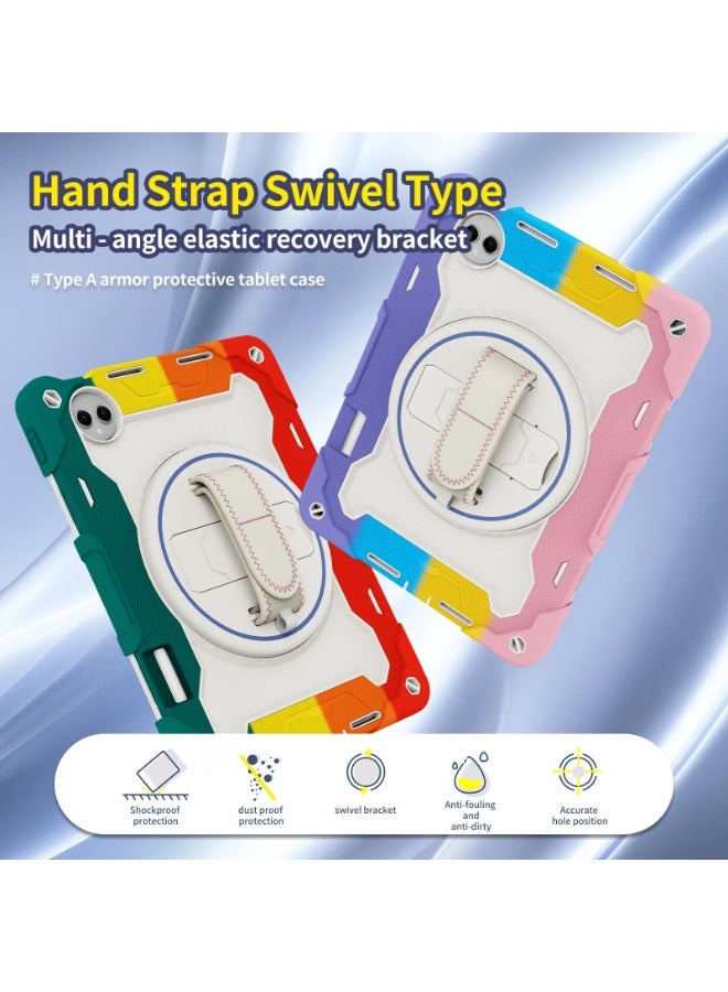 general Case for Huawei MatePad Pro 12.2 (2025) 12.2-inch, Heavy Duty Silicone+PC Shockproof Cover with Shoulder Strap, Elastic Multi-Angle Stand 360° Adjustable Hand Strap - Image 2