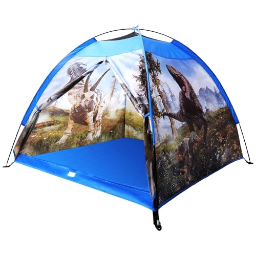 KAIVEE Dinosaur Kids Play Tent 48  48  43 inch Realistic Toddler Kids Tent as Dinosaur Toys Perfect for Boys Girls Ages 3 4 5 Indoor Outdoor Adventures as Gift Playhouse for Holidays Present - Image 1