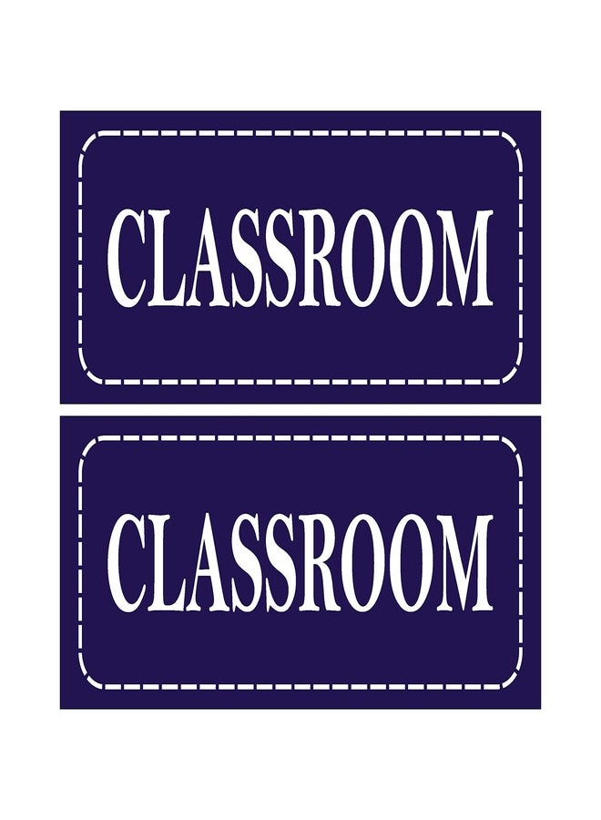 Good Print Zone : Classroom sign Board Size 5"X 12" Inch 5.mm Thick Sunboard Print Blue Color Pack Of 2 pcs - Image 1