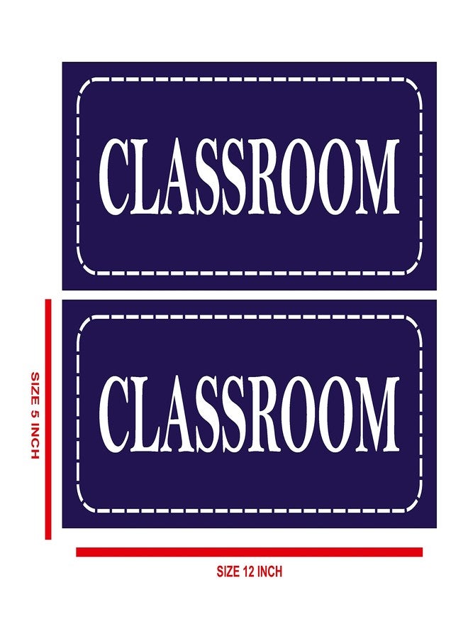 Good Print Zone : Classroom sign Board Size 5"X 12" Inch 5.mm Thick Sunboard Print Blue Color Pack Of 2 pcs - Image 2