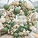 Zesliwy Sage Green White Sand Balloon Arch Kit Green Beige Gold Metallic Balloons Garland Kit with Gold Confetti Balloons for Birthday Wedding Bridal Shower Bachelorette Party Decorations - Image 3