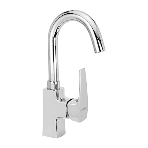 Hindware Italian Collection F520028CP Avior Hot and Cold Sink Mixer with Swivel (Deck Mounted), Brass with Chrome Finish - Image 1