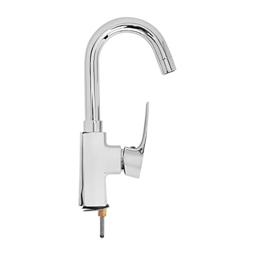 Hindware Italian Collection F520028CP Avior Hot and Cold Sink Mixer with Swivel (Deck Mounted), Brass with Chrome Finish - Image 4