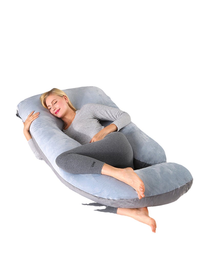 Crystal Velvet Maternity Pillow Maternity Belly Support Pillow Core Side Sleeping Pillow Waist Support Pillow - Image 1
