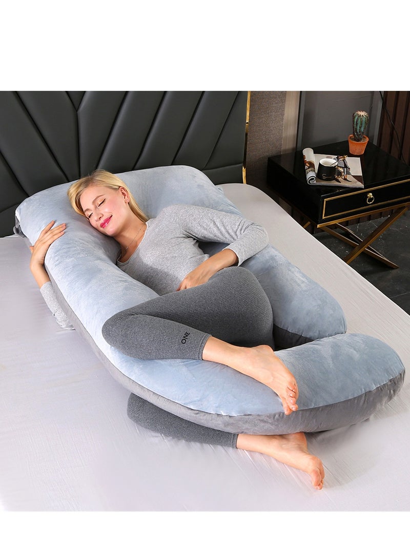Crystal Velvet Maternity Pillow Maternity Belly Support Pillow Core Side Sleeping Pillow Waist Support Pillow - Image 2